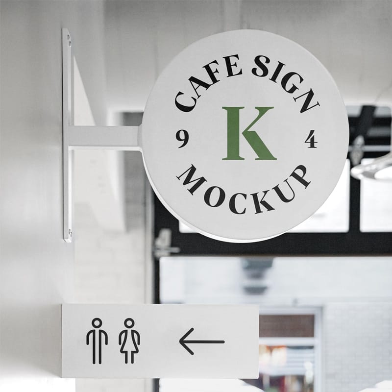 Cafe Sign Mockup