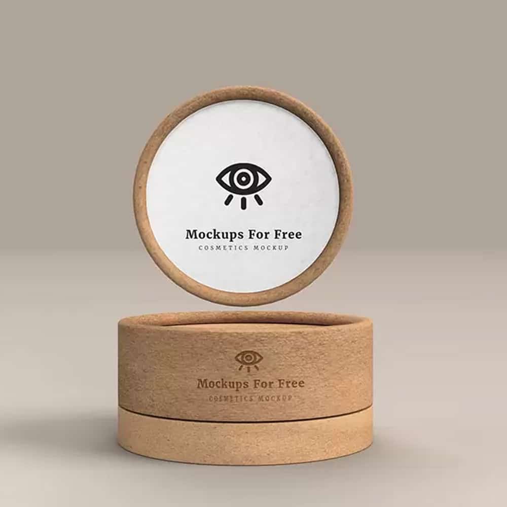 Cosmetic Craft Paper Can Mockup