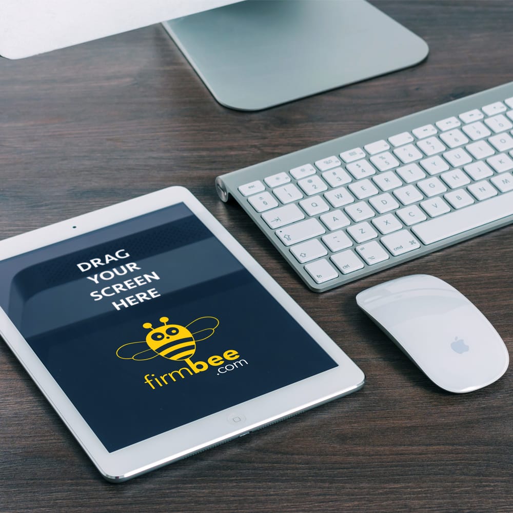 Free Apple Devices Perspective Mockup PSD