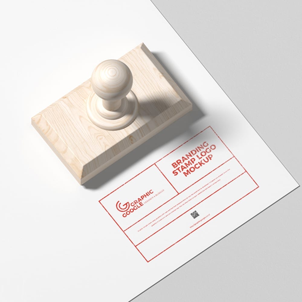 Free Branding Stamp Logo Mockup