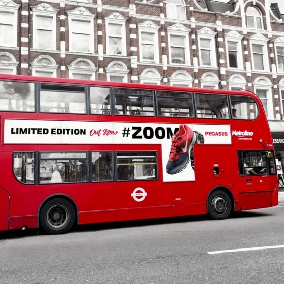 Free London Bus Vehicle Branding Mockup PSD