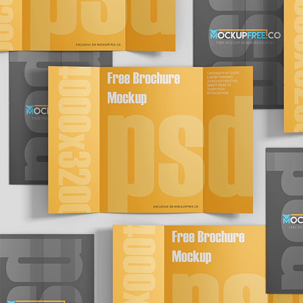 Free PSD Brochure Mockup Template