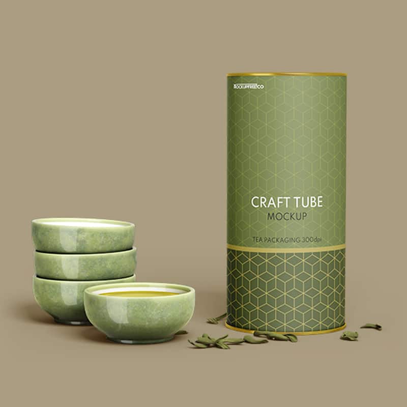 Free PSD Craft Tube Mockup Template