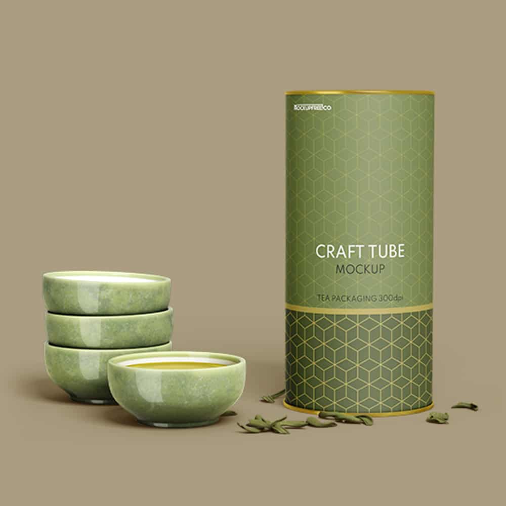 Free PSD Craft Tube Mockup Template