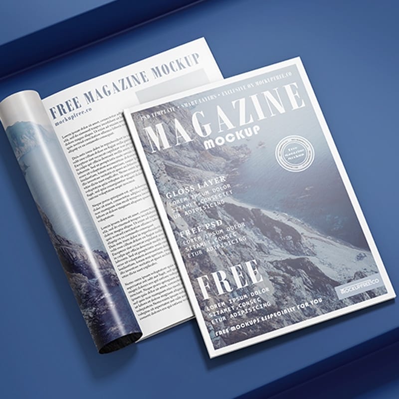 Free PSD Magazine Mockup Template