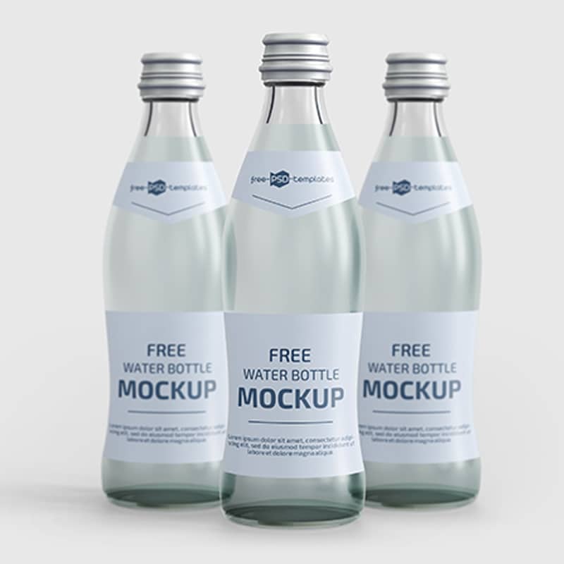 Free PSD Water Bottle Mockup Templates