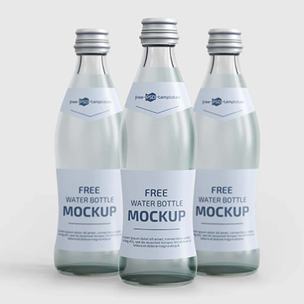 Free PSD Water Bottle Mockup Templates