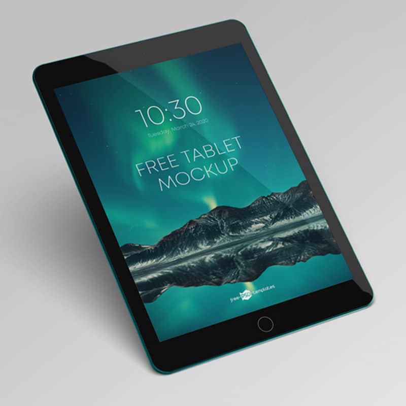 Free Photorealistic Tablet Mock-Up Template in PSD