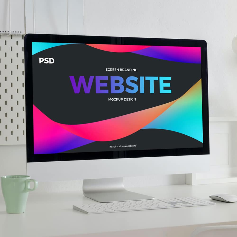 Free Screen Branding Website Mockup Design