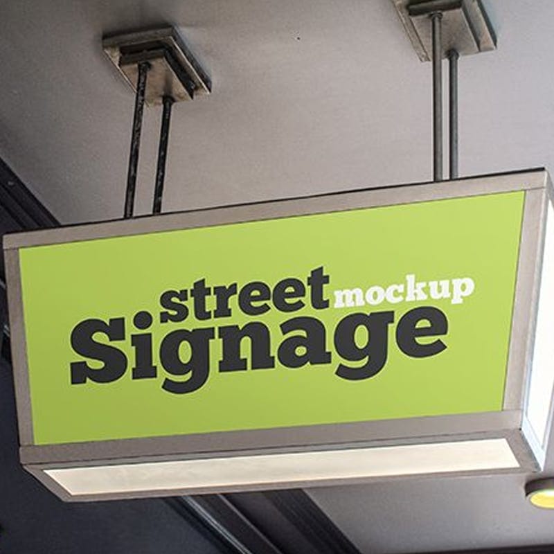 Free Street Signage Mockup