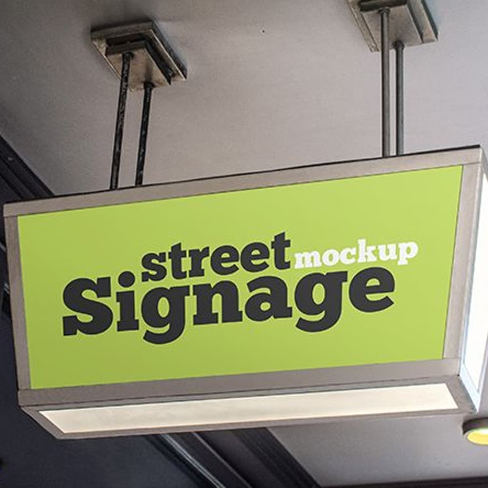 Free Street Signage Mockup