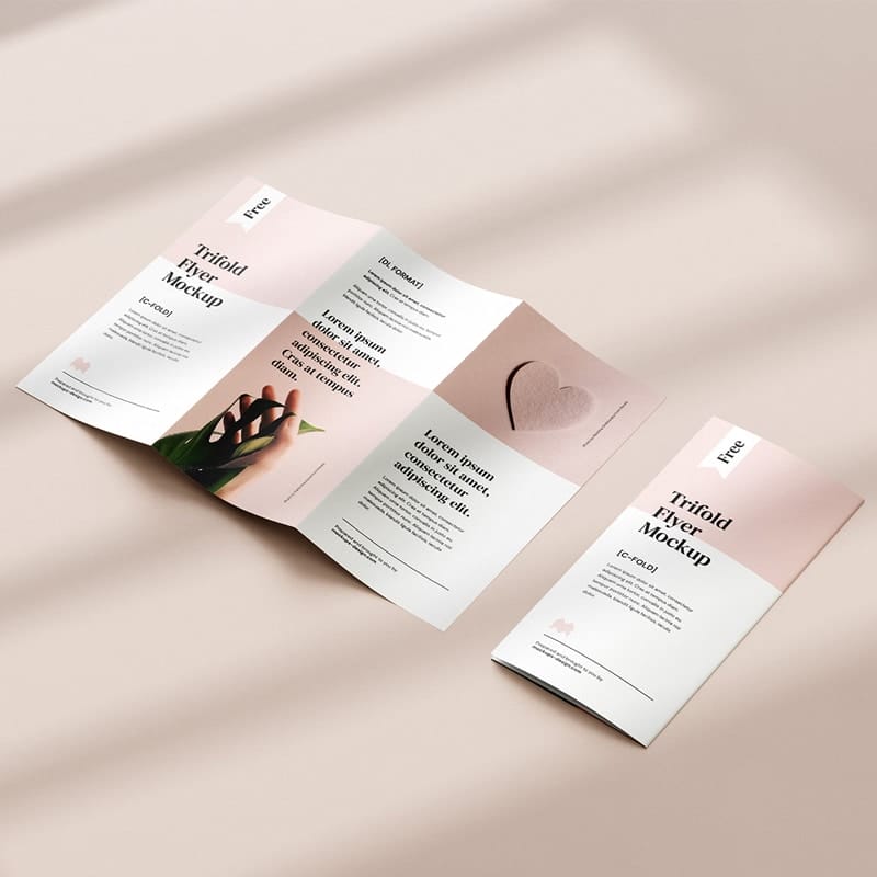 Free Tri-fold DL Flyer Mockup