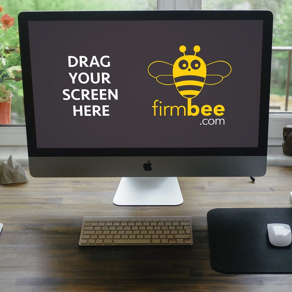 Freelance Workspace with Apple Devices iMac & iPad PSD Mockup