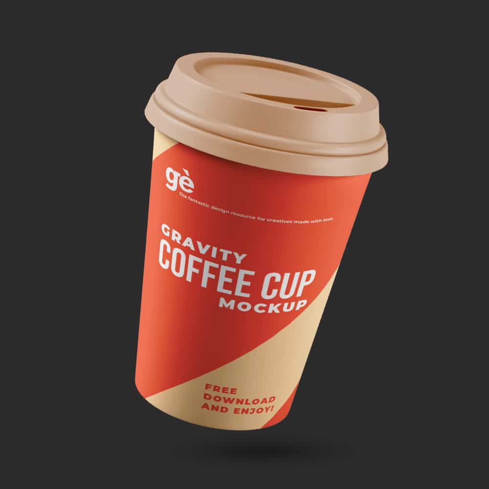 Gravity Coffee Cup Mockup