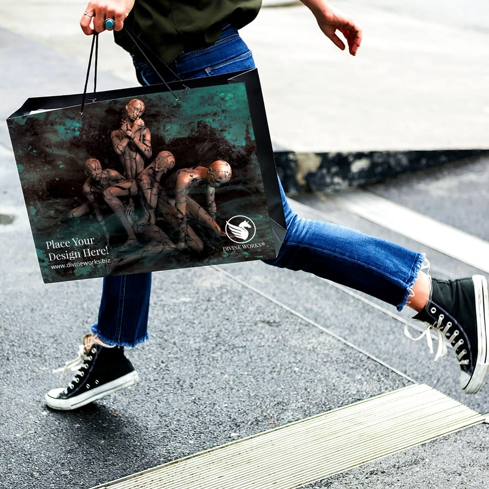 Hand Holding Shopping Bag Mockup