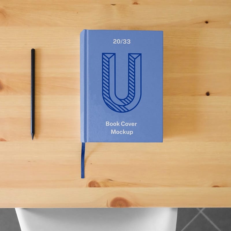 Hard Book Cover Mockup