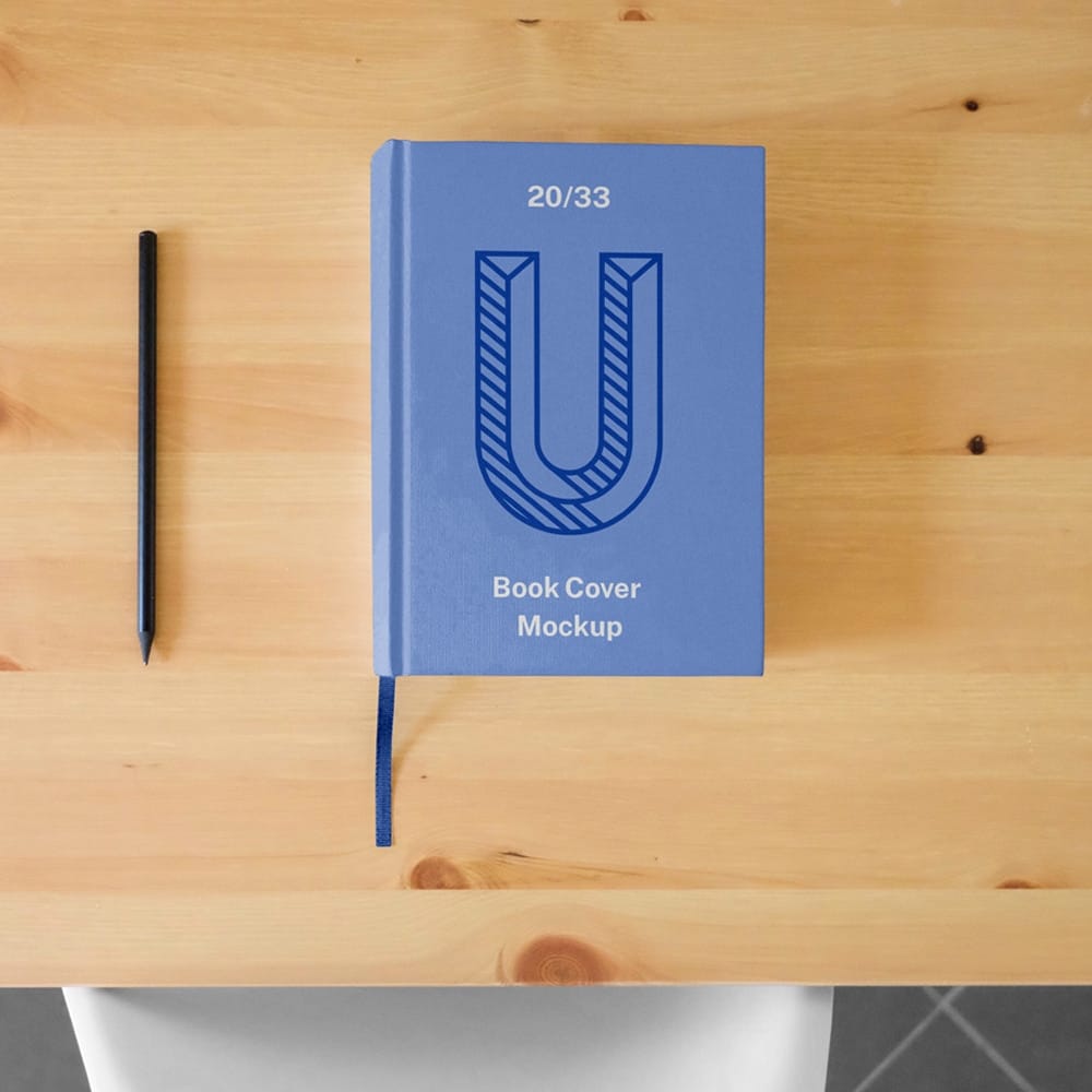 Hard Book Cover Mockup