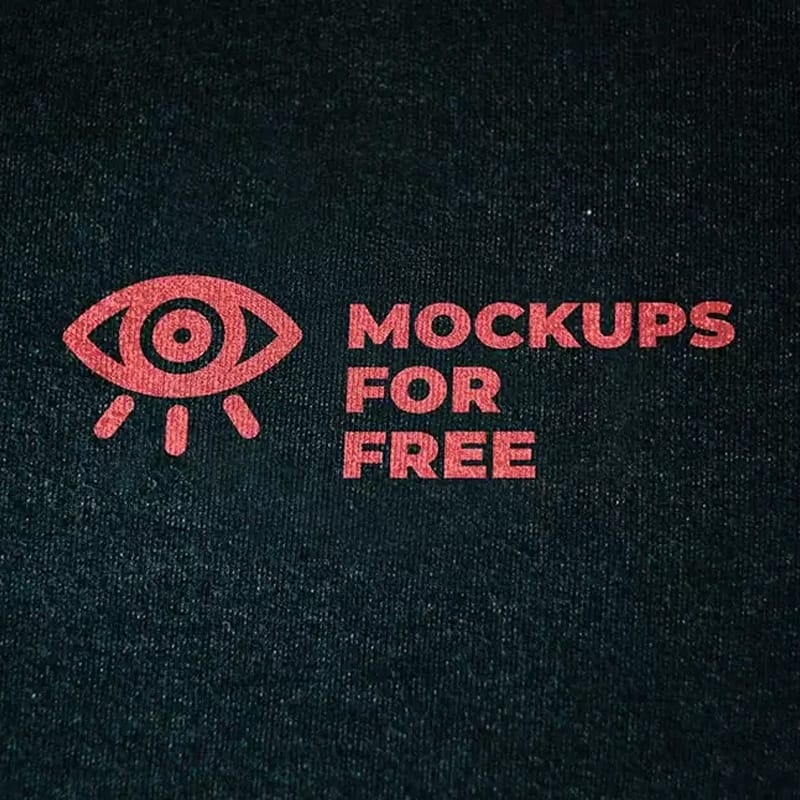 Logo Printed On Fabric Mockup