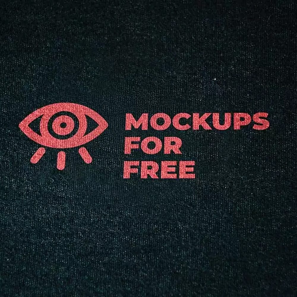 Logo Printed On Fabric Mockup