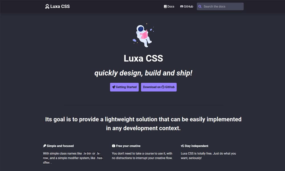100+ Best CSS Frameworks for Responsive Design 27 Luxa CSS