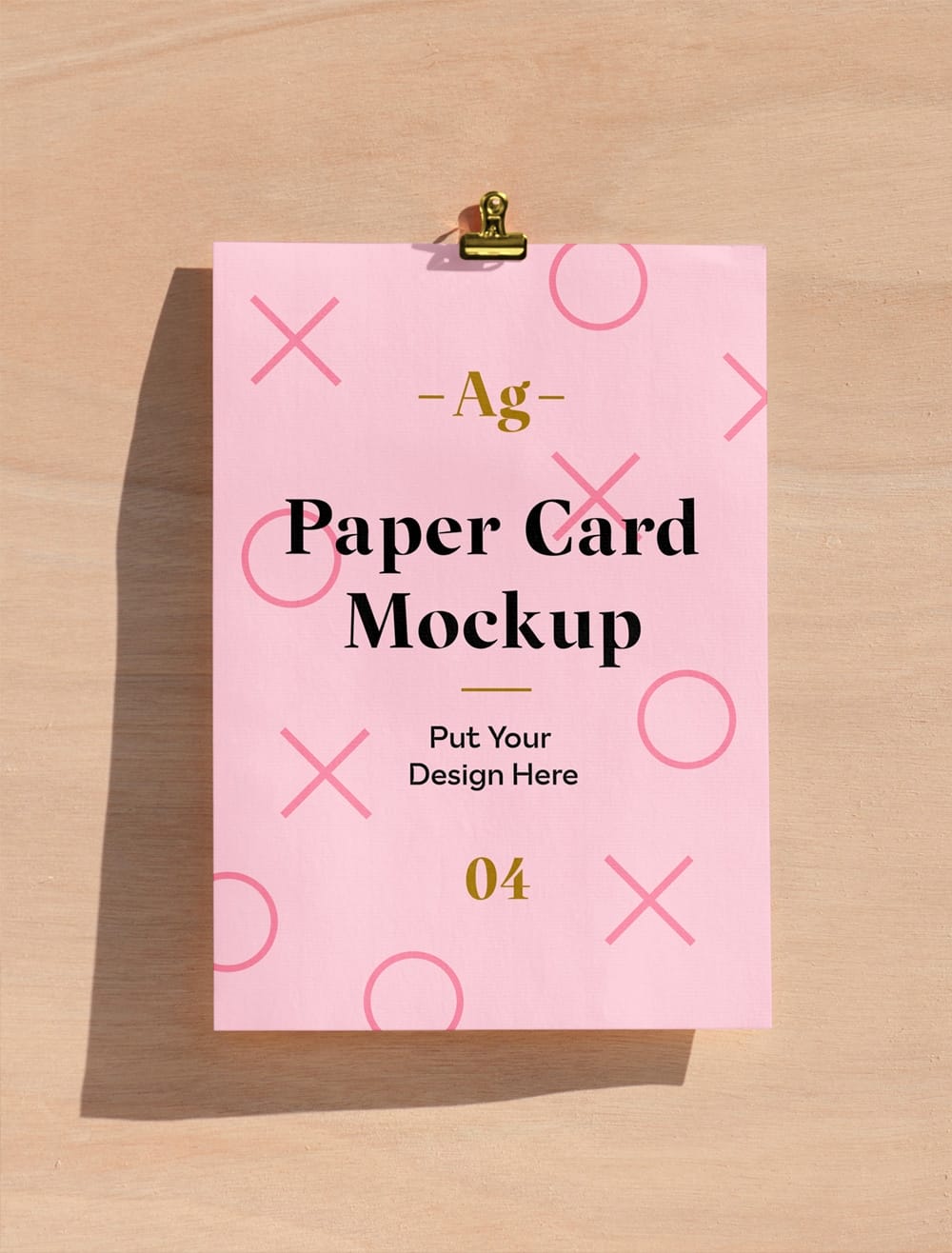 Paper Card PSD Mockup