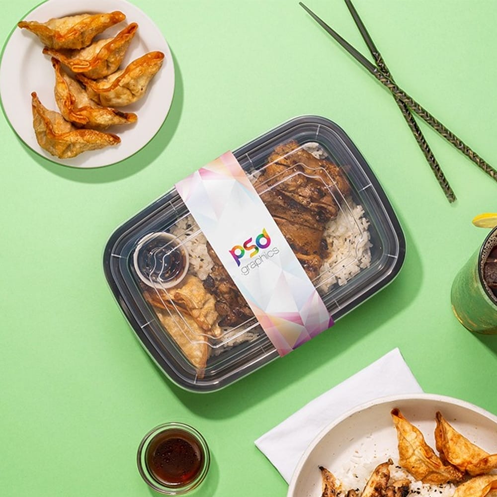 Plastic Food Box Packaging Mockup