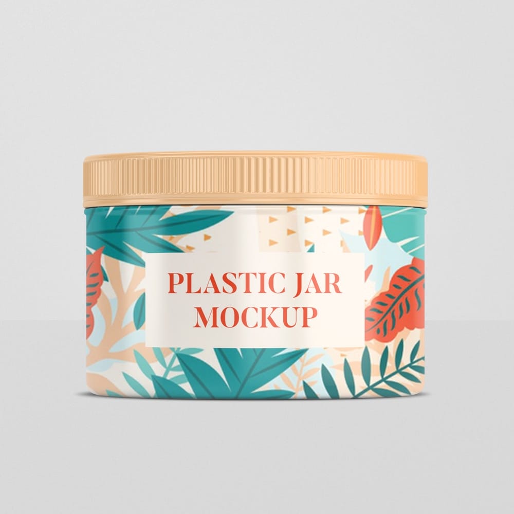 Plastic Jar Mockup