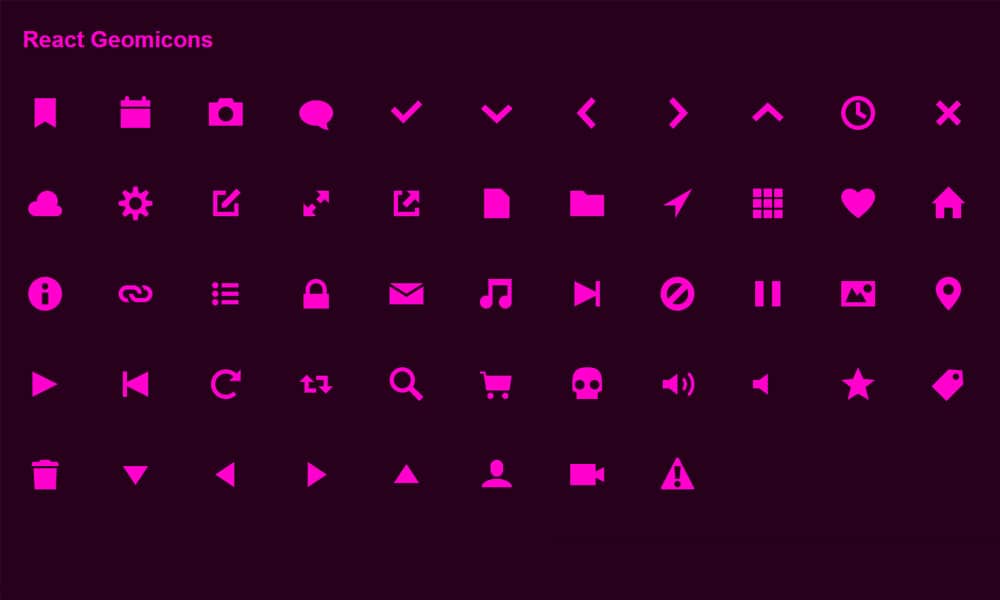 React Geomicons