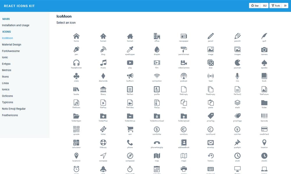 React Icons Kit