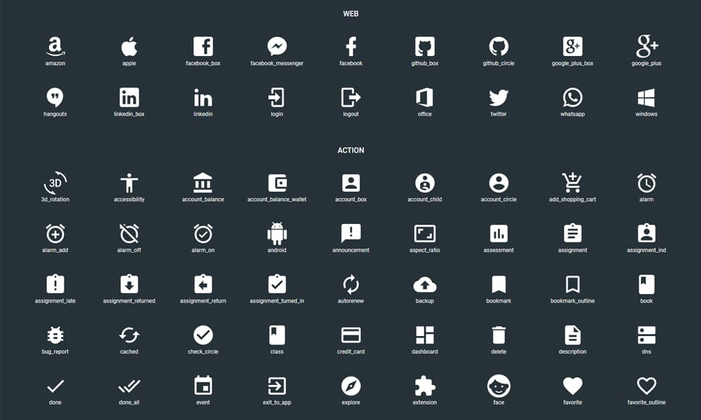 React Material Icons