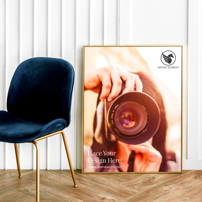 Realistic Poster Frame Mockup