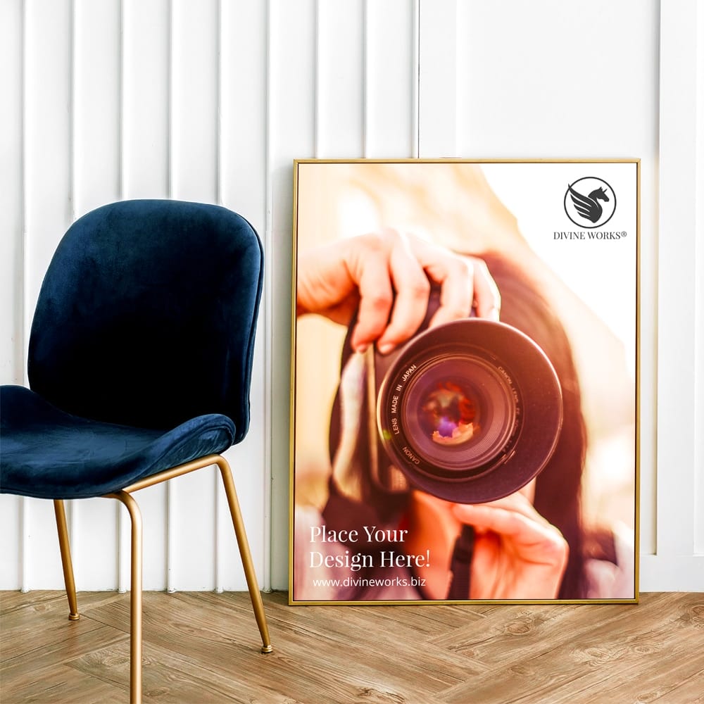 Realistic Poster Frame Mockup