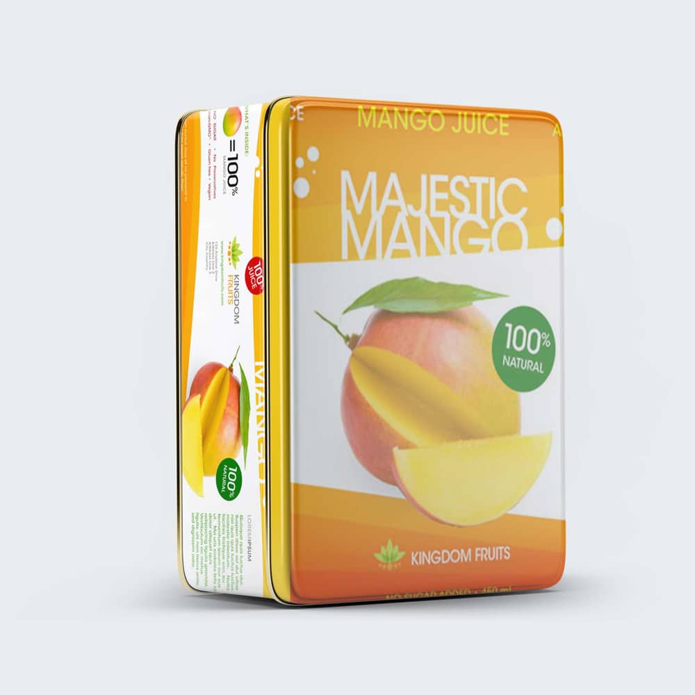 Realistic Tin Can PSD Label Mockup