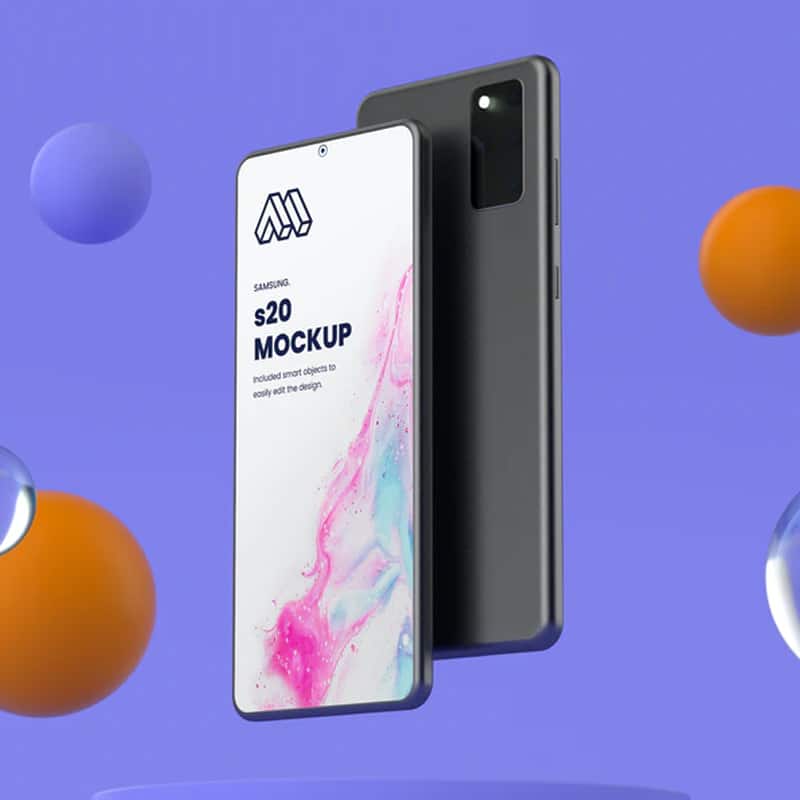 Samsung S20 PSD Mockup