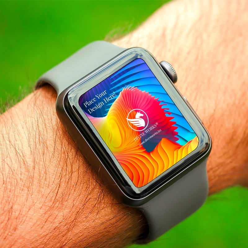 Smart Watch On Hand Mockup