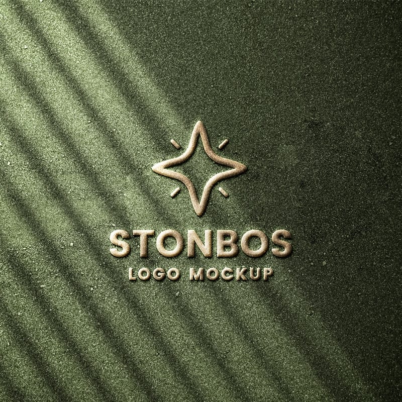 Stone Emboss Logo Mockup