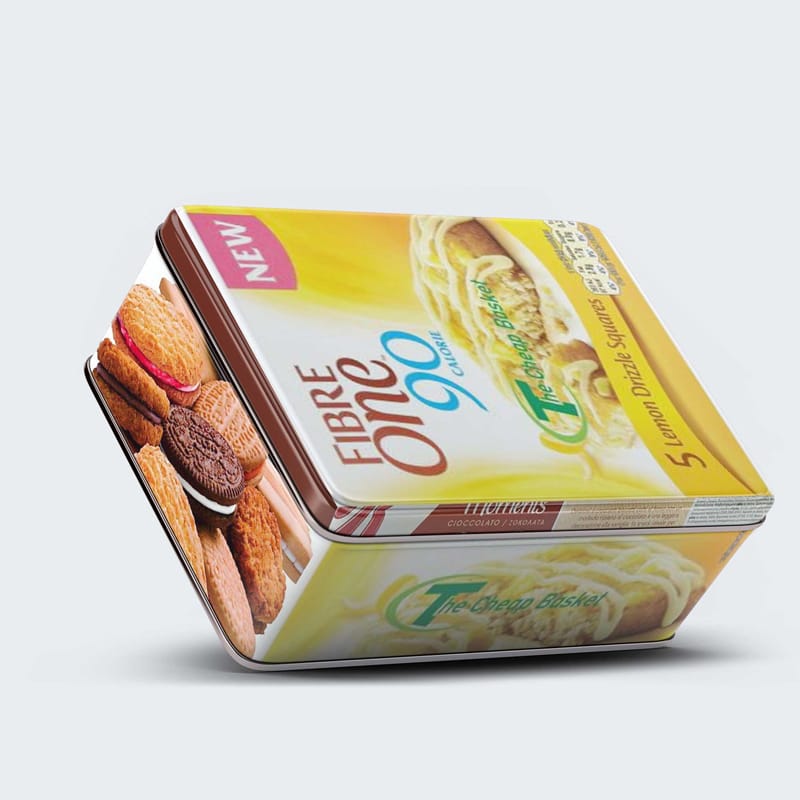 Tilt Tin Box Packaging Mockup