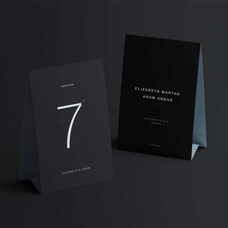 Twin Vertical Table Tents Mockup PSD