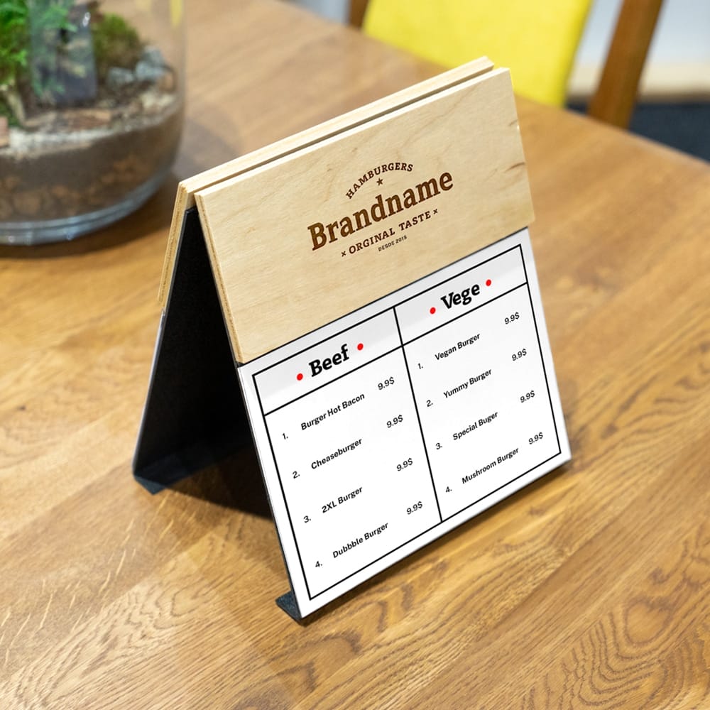 Wood Menu PSD Mockup