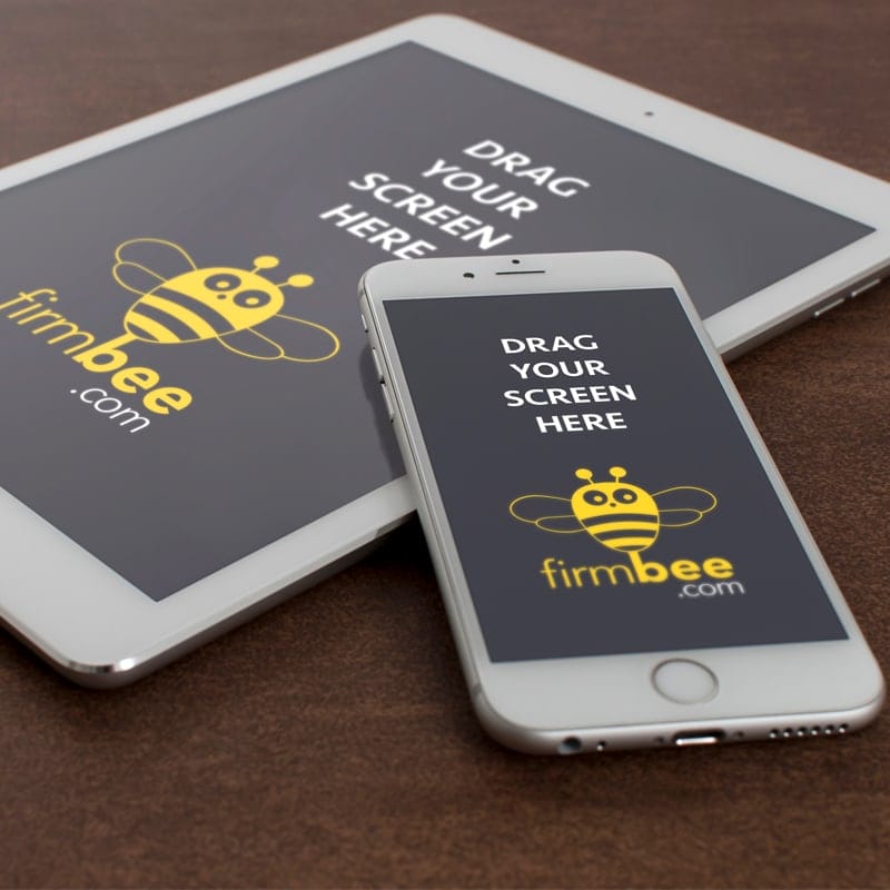 iPad and iPhone 6 on the Stone Free Mockup