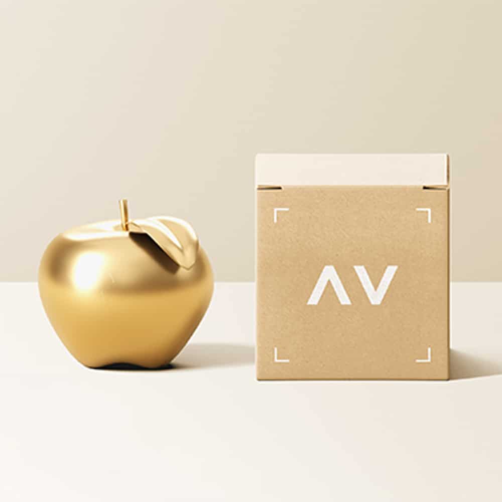 Apple With Box Mockup