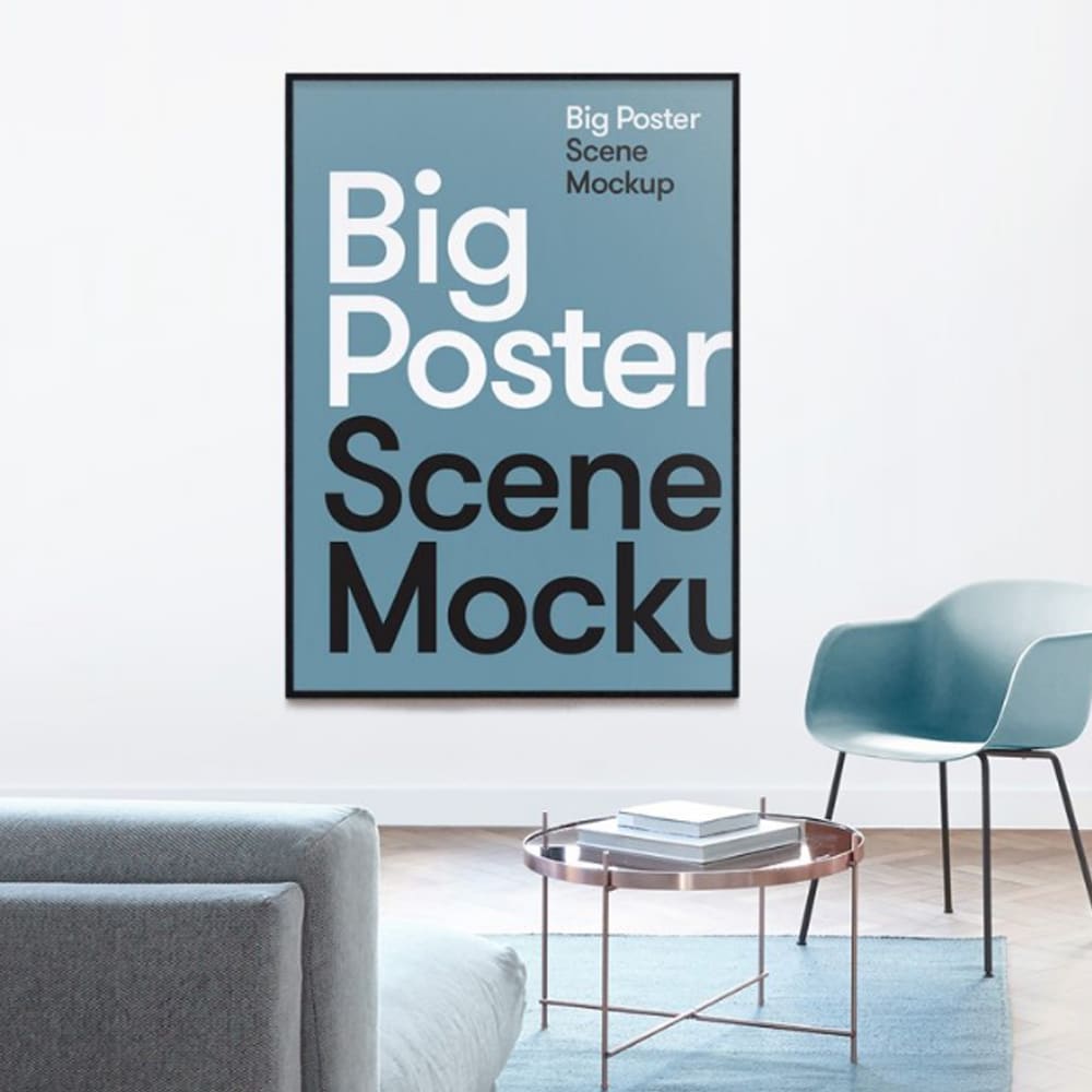 Big Poster Scene Mockup