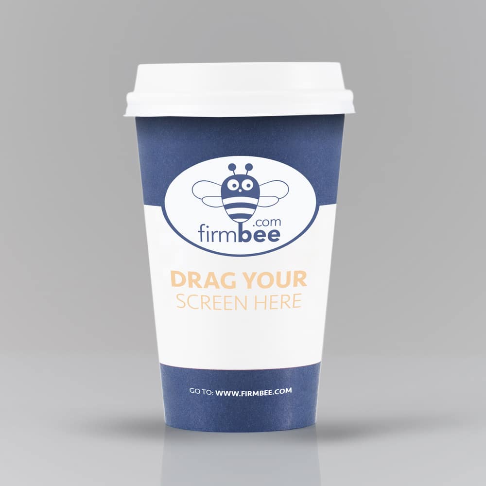 Blue Coffee Cup Mockup PSD