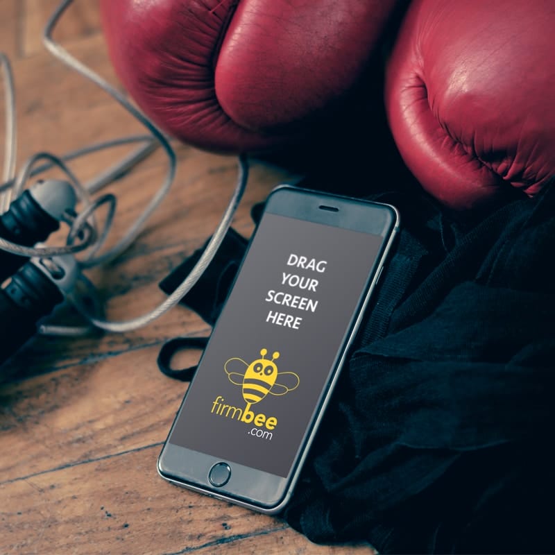 Boxing Equipment and iPhone 6 Mockup PSD