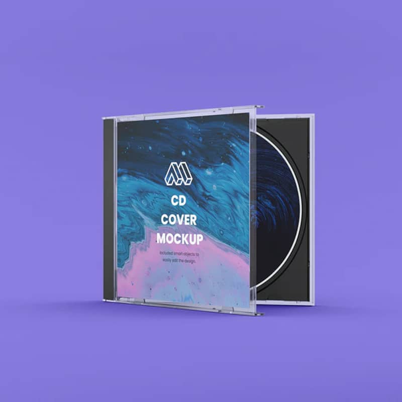 CD Half Closed Case Mockup