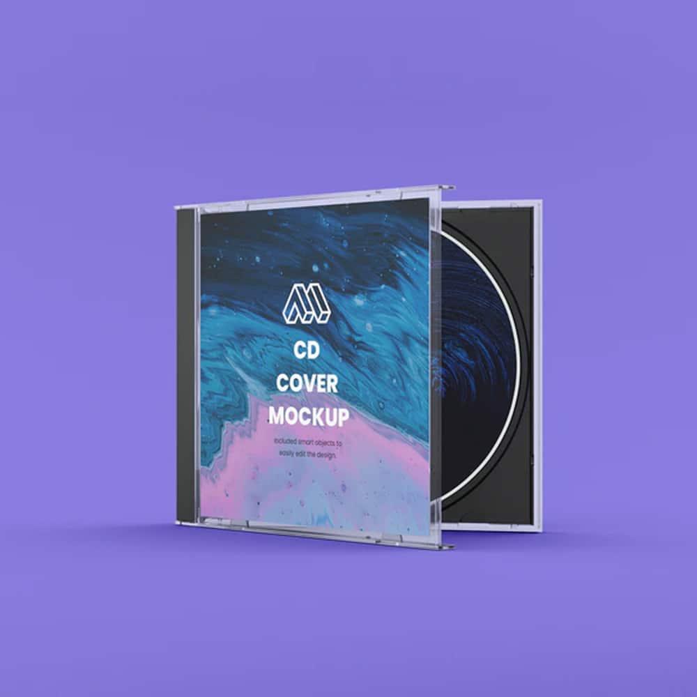 CD Half Closed Case Mockup