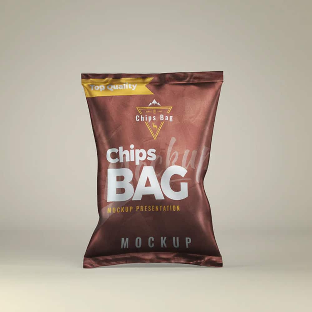 Chips Bag Front View Mockup