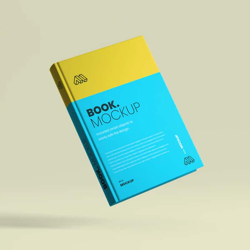 Flying Book Cover Mockup