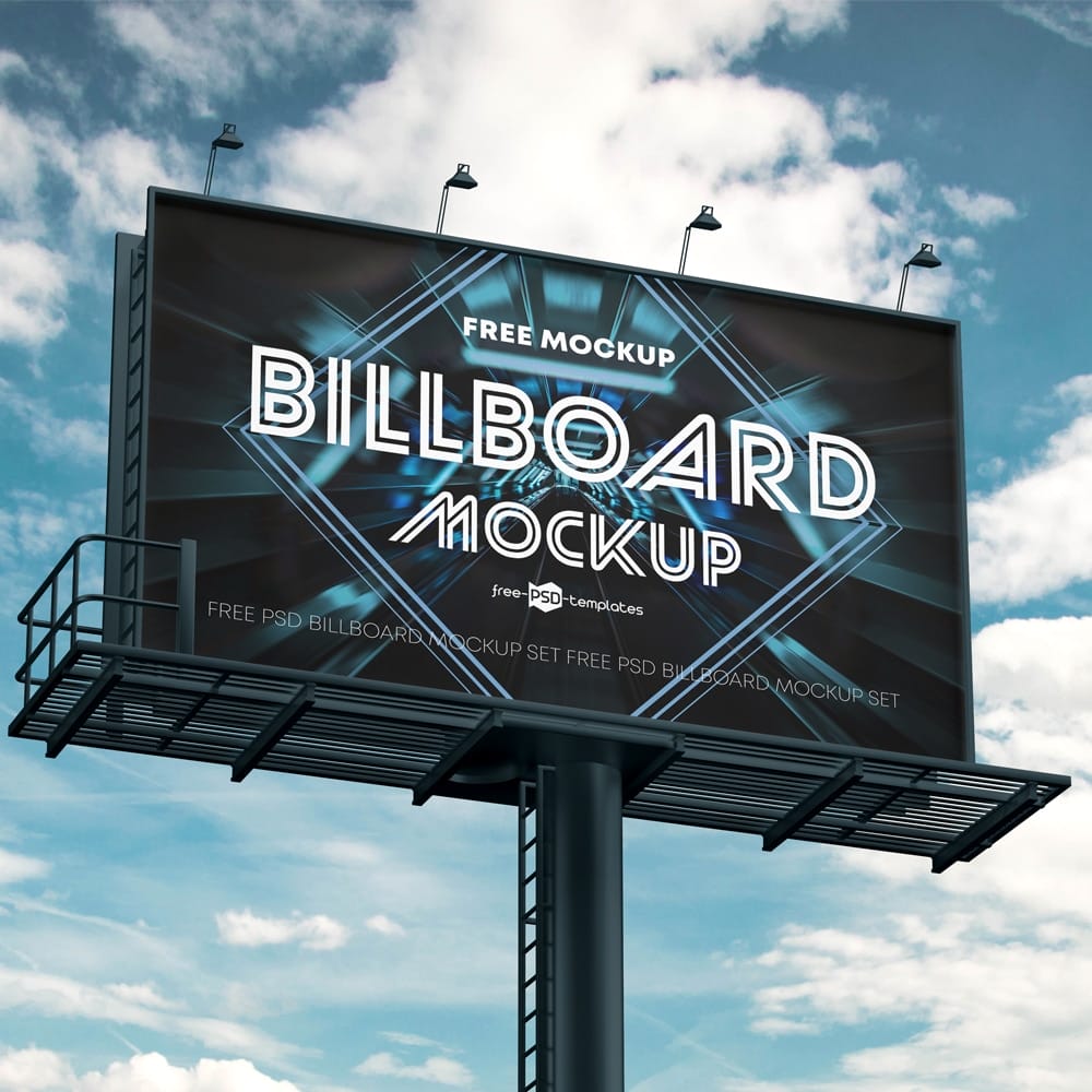 Free Billboard Ad Mockups in PSD