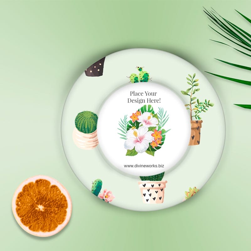 Free Ceramic Plate Mockup